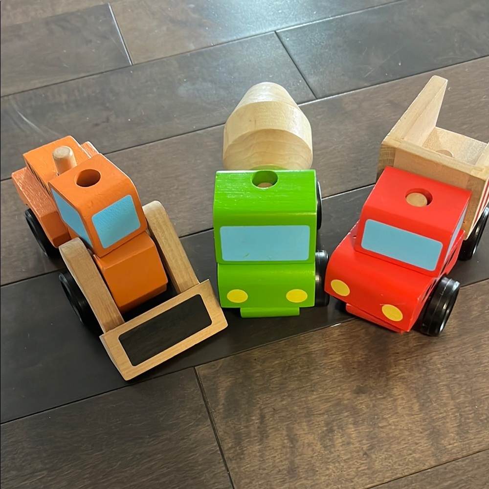 Melissa & Doug Wooden Stacking Construction Toy Set